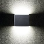 Immagine di ILLUMINAZIONE PARETE/SEGNAPASSO A LED GARTO - DOPPIO FASCIO DI LUCE  - 8W - 4000K - IP54 - GRAFITE