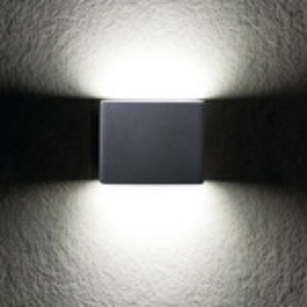 Immagine di ILLUMINAZIONE PARETE/SEGNAPASSO A LED GARTO - DOPPIO FASCIO DI LUCE  - 8W - 4000K - IP54 - GRAFITE