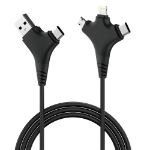 Immagine di Forever ALLin1 cable USB + USB-C - Lightning + USB-C + microUSB 1 m 2,4A black