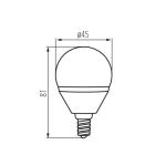 Immagine di BILO 6W - T SMD E14 - LAMPADINA MINI GLOBO LED CON VETRO BIANCO