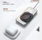Immagine di Caricabatterie wireless XO WX017 per Airpods 2 - Airpods Pro NERO - 10W (ANCHE PER TELEFONI)