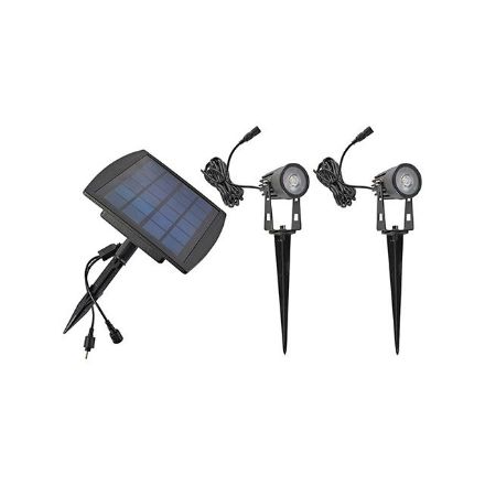 Immagine di KIT LED SPIKE 2X1W PANNELLO SOLARE LED SPIKE - 2X100 LM - 400K - 40°