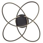 Immagine di Plafoniera metallo nero opaco, 1xLED - PANDA - DIMMERABILE - H.135 / D.800