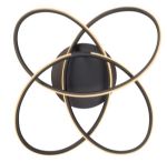 Immagine di Plafoniera metallo nero opaco, 1xLED - PANDA - H.127 / D.600 - 3000K