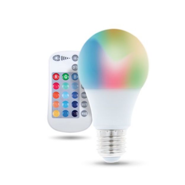 Immagine di Lampadina LED E27 A60 RGB + Bianco - 9W + TELECOMANDO