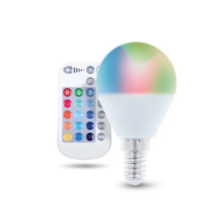 Immagine di LED Bulb E14 G45 RGB + White 5W + RC