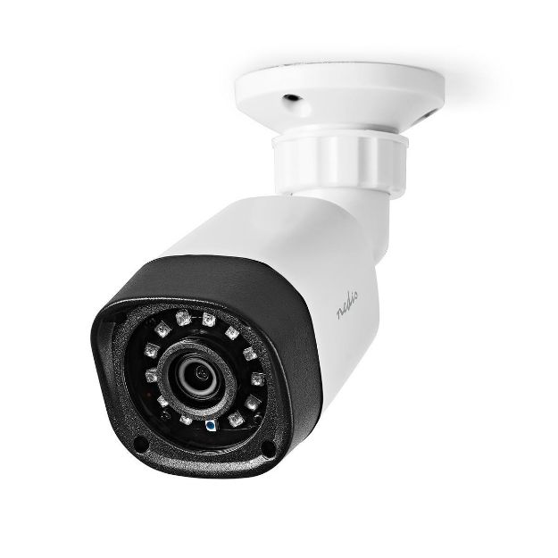 Immagine di Videocamera di sicurezza CCTV  Full HD 1080p | Visione notturna: 20 m | Alimentazione da rete | CMOS | Angolo di osservazione: 80 ° | Tecnologia della lampada: 3.6 mm | ABS + | Bianco / Nero - IP66