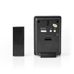 Immagine di Set campanello senza fili  Alimentazione a batteria | 3 V DC | 2x AA | 1x CR2032 | Batterie incluse | Volume: 80 dB | Intervallo segnale: 300 m | IP44 | 36 Melodie | 1 Ricevitore | Alluminio / Nero