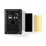 Immagine di Set campanello senza fili  Alimentazione a batteria | 3 V DC | 2x AA | 1x CR2032 | Batterie incluse | Volume: 80 dB | Intervallo segnale: 300 m | IP44 | 36 Melodie | 1 Ricevitore | Alluminio / Nero