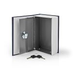 Immagine di LIBRO Cassette di Sicurezza  | Blocco tasti | | 2 chiavi incluse | Argento / Blu