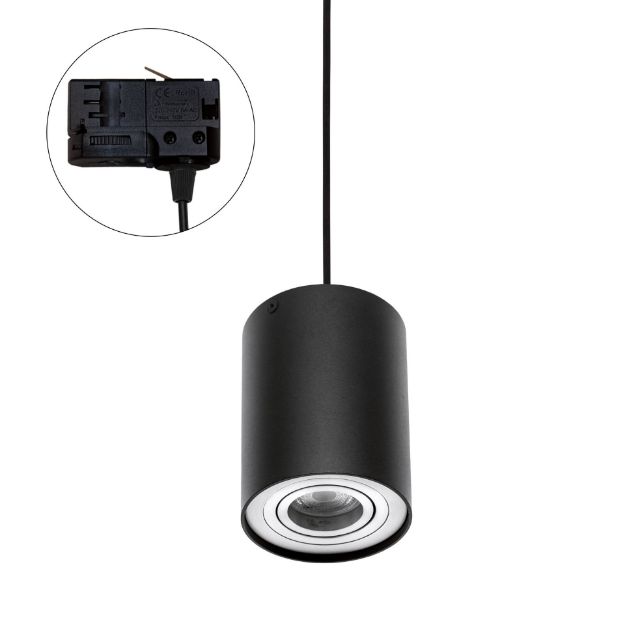 Immagine di CHLOE GU10 TRACK su binario CON sorgente luminosa sostituibile GU10 - ORIENTABILE  - IP20 - 95*123 - NERO
