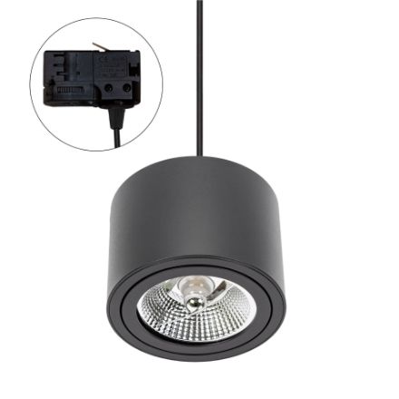 Immagine di CHLOE AR111 GU10 TRACK  su binario CON sorgente luminosa sostituibile GU10 - orientabile - IP20 - 139*100 - NERO 