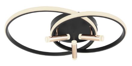 Immagine di COCO SOFFITTO 2 CERCHI - 55W - 70*55*14 -CCT -  CON TELECOMANDO 