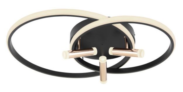 Immagine di COCO SOFFITTO 2 CERCHI - 55W - 70*55*14 -CCT -  CON TELECOMANDO 