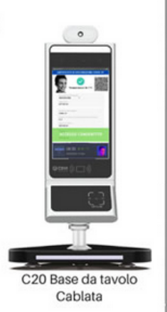 Immagine di FTC1000 - TERMO SCANNER PER IL CONTROLLO ACCESSI TEMPERATURA CORPOREA E GREEN PASS - CON BASE FACCIALE