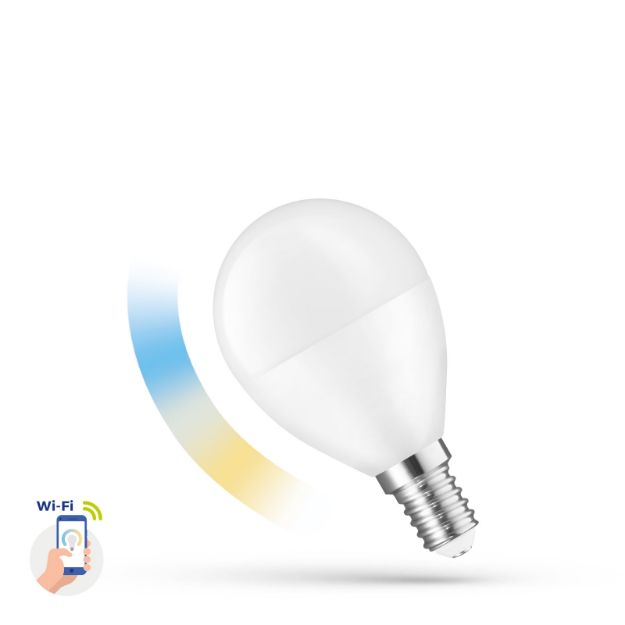 Immagine di LAMPADINA CCT SMART LED BALL - 5W E-14 - 220°