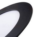 Immagine di FARETTO / PANNELLO ROUNDA NERO LED - IP44/20 - 6W - 3000K - DIM. 120 - FORO 106 