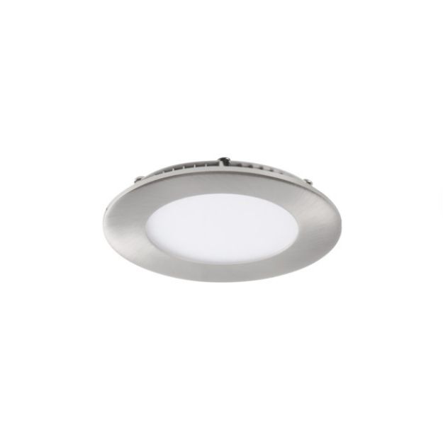 Immagine di FARETTO/PANNELLO LED 4000K - 110° - IP44/20 - 6W - DIM. 120 - FORO 106 - ROUNDA NICHEL SATINATO