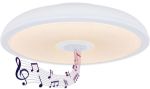 Immagine di RAFFY BIANCO PLAFONIERA LED MUSICALE -LED 18W - RGB 3W - SPEZKER 3W - 3000-4000-6500K - 28*5.5CM