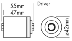 Immagine di PROLED INGROUND ROTONDO DA ESTERNO SLIM - IP67 - WW - 58 DIAM - 44*40 MM - 24 VDC - ANGOLO DEL FASCIO ASIMMETRICO 45°/35°