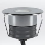 Immagine di PROLED INGROUND ROTONDO DA ESTERNO SLIM - IP67 - WW - 58 DIAM - 44*40 MM - 24 VDC - ANGOLO DEL FASCIO ASIMMETRICO 45°/35°