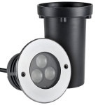Immagine di FARO A INCASSO PER ESTERNO INGROUND ROTONDO TRILED - RGB - IP67 - DIAM.108 mm - 6W