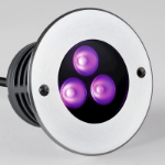 Immagine di FARO A INCASSO PER ESTERNO INGROUND ROTONDO TRILED - RGB - IP67 - DIAM.108 mm - 6W