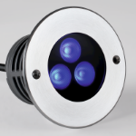 Immagine di FARO A INCASSO PER ESTERNO INGROUND ROTONDO TRILED - RGB - IP67 - DIAM.108 mm - 6W