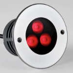 Immagine di FARO A INCASSO PER ESTERNO INGROUND ROTONDO TRILED - RGB - IP67 - DIAM.108 mm - 6W