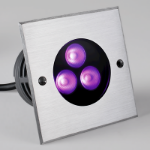 Immagine di FARO A INCASSO PER ESTERNO INGROUND QUADRATO TRILED - RGB - IP67 - 105*109 