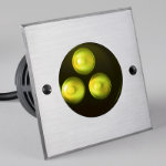Immagine di FARO A INCASSO PER ESTERNO INGROUND QUADRATO TRILED - RGB - IP67 - 105*109 