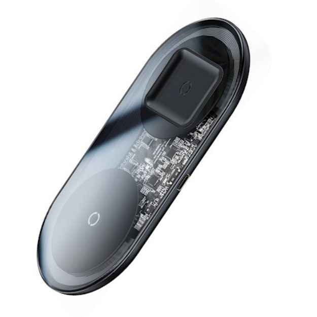 Immagine di caricatore wireless Simple 2in1 18W trasparente