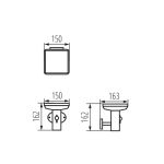 Immagine di SOLCA L PV EL-B  - QUADRATA - APPLIQUE DA GIARDINO SOLARE