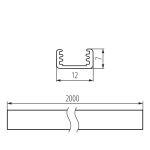 Immagine di Profilo universale a montaggio superficiale - PROFILO B + 2 GANCI PER INSTALLAZIONE + 2 TAPPI DI INIZIO E FINO PROFILO