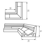 Immagine di Connettore per profili d'alluminio a L  - CONNECT/ L - PER PROFILO C 