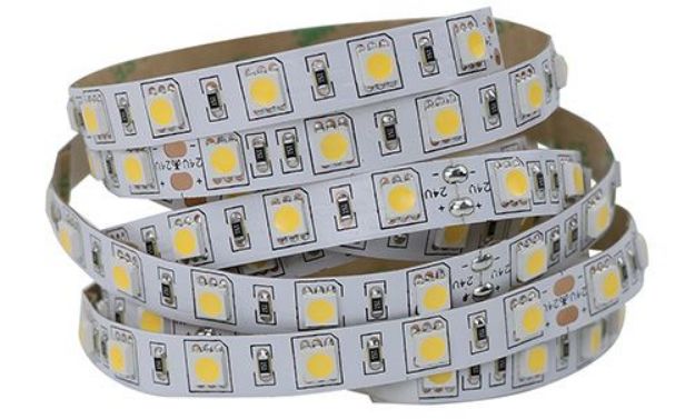 Immagine di Striscia led SMD 5050  14,4W/m 24V - 5 MT - IP20 E IP65