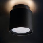 Immagine di PROIETTORE LED A SOFFITTO + STRISCIA LED DECORATIVA WW - SONOR - GU10 - NERO - doppia illuminazione 