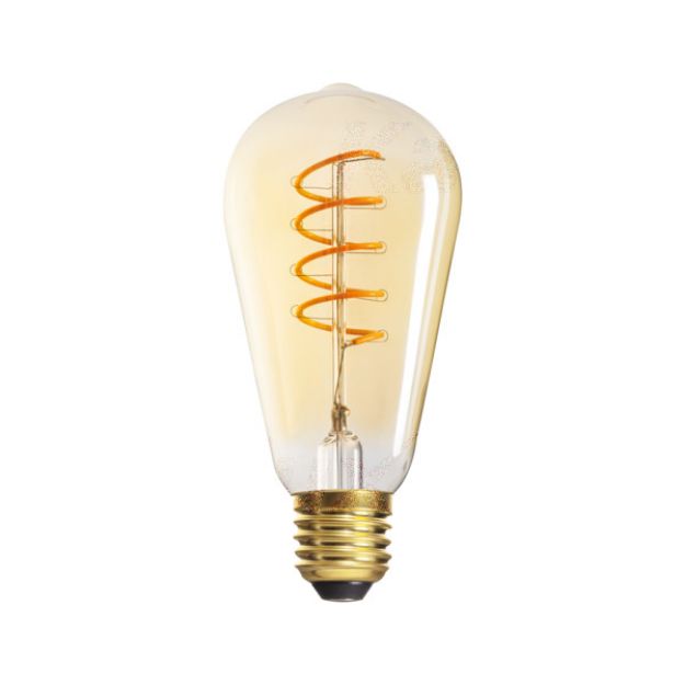 Immagine di Lampadina led XLED ST64 SW -5W - 1800K - E27 - VETRO COLORATO
