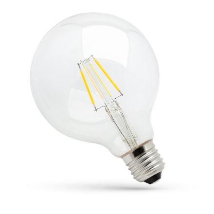 Immagine di LED GLOB G95 4W E-27 COG - WW - IN VETRO TRASPARENTE 