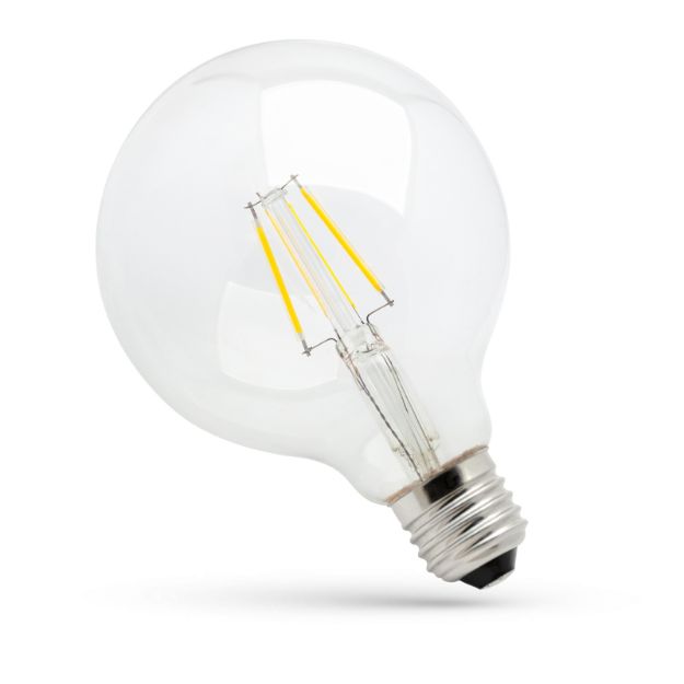 Immagine di LED GLOB G95 4W E-27 COG - WW - IN VETRO TRASPARENTE 