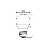 Immagine di 4,2W - Lampadina led IQ-LED G45 - disponibile in luce calda , naturale e fredda 