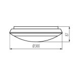 Immagine di PLAFONIERA LED SOFFITTO E PARETE - 25W - NW - IP65 - BIANCO DABA - DIAM. 30