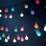 Immagine di GHIRLANDA SOLARE -  LUMINOSA LED FROSTED BALLS SFB62 - MULTICOLOR  - 230V - Forever Light - 6,5m - 30 SFERE 