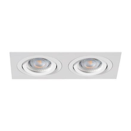 Immagine di MULTIFARETTO A INCASSO - 2XGU10  - 30° - FORO 155*80 - DIM  170*90 - SEIDY BIANCO 