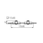 Immagine di MULTIFARETTO A INCASSO - 2XGU10  - 30° - FORO 155*80 - DIM  170*90 - SEIDY BIANCO 