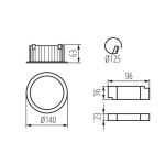 Immagine di FARETTI / PANNELLI AD INCASSO A LED - IP44/20 - FORO DA 125/175/210  - BIANCO TIBERI