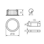 Immagine di FARETTI / PANNELLI AD INCASSO A LED - IP44/20 - FORO DA 125/175/210  - BIANCO TIBERI