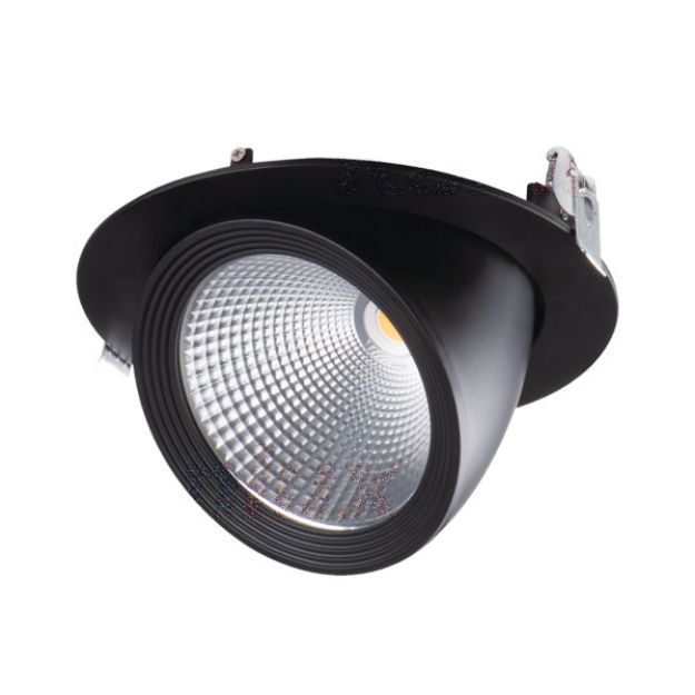 Immagine di PROIETTORE A INCASSO A LED - HIMA 4000K - 45° - FORO 175 - DIAMETRO 190 - NERO