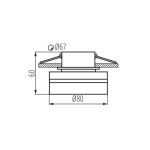 Immagine di FARETTO A INCASSO DECORATIVO BICOLORE CON STRISCIA - GOVIK - ST DSO - W/G  - FORO 67 - DIAMETRO 80 