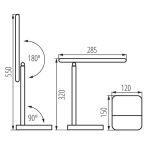 Immagine di LAMPADA DA SCRIVANIA LED EMIRES -  MAX 5.5W + TRE TONALITA' LUCE + DIMMER - NERO 